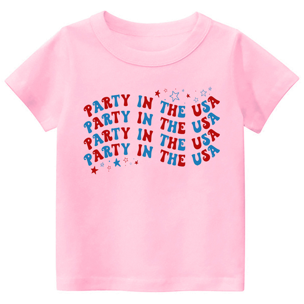 Party In The USA Wave Font Retro Toddler Tees
