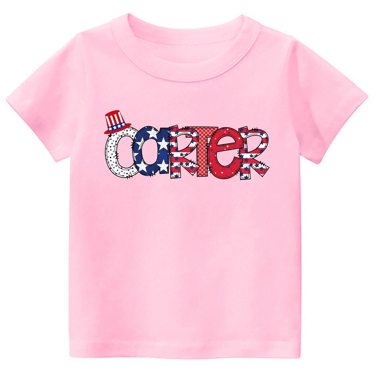 Personalized Name Fourth Of July Toddler Tees