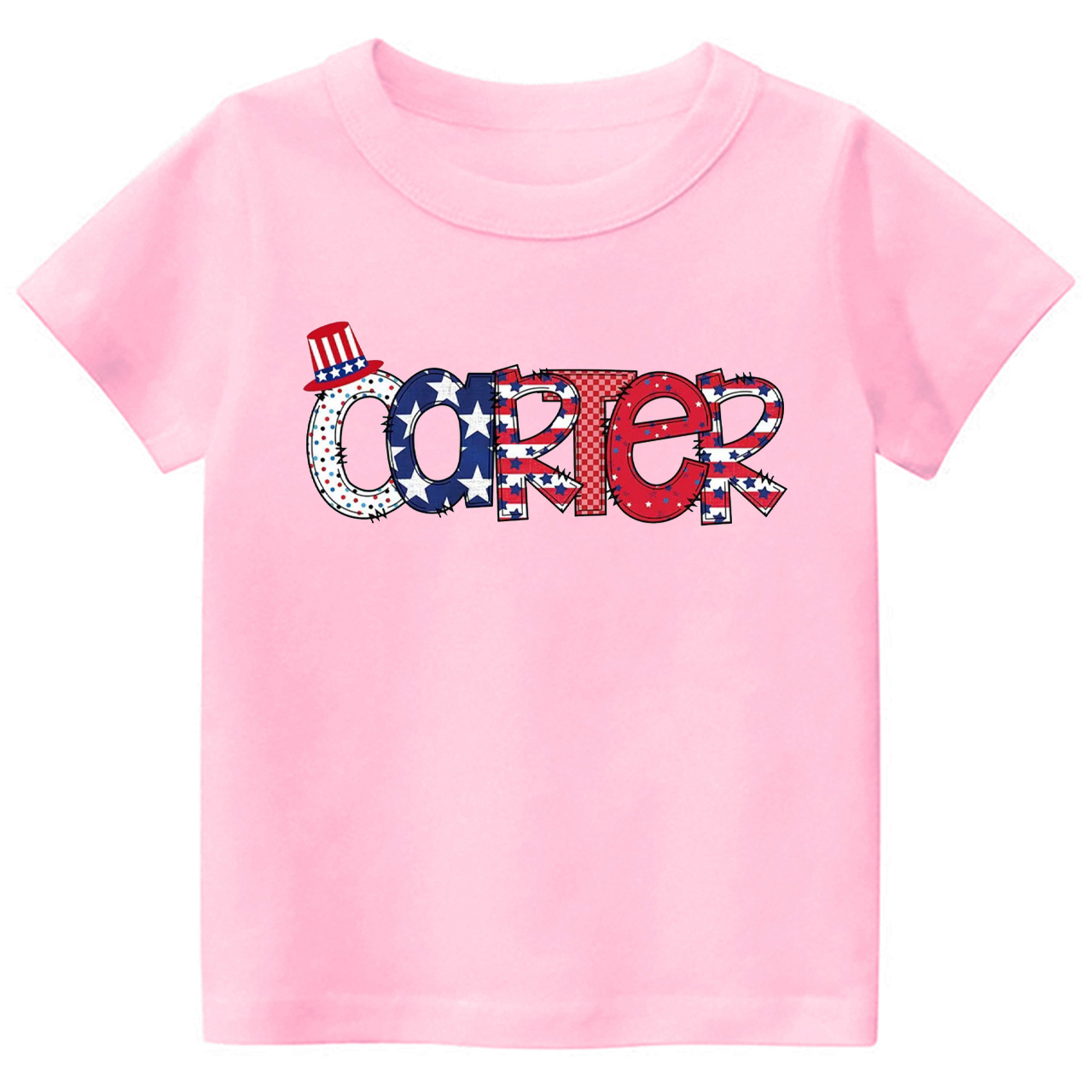 Personalized Name Fourth Of July Toddler Tees