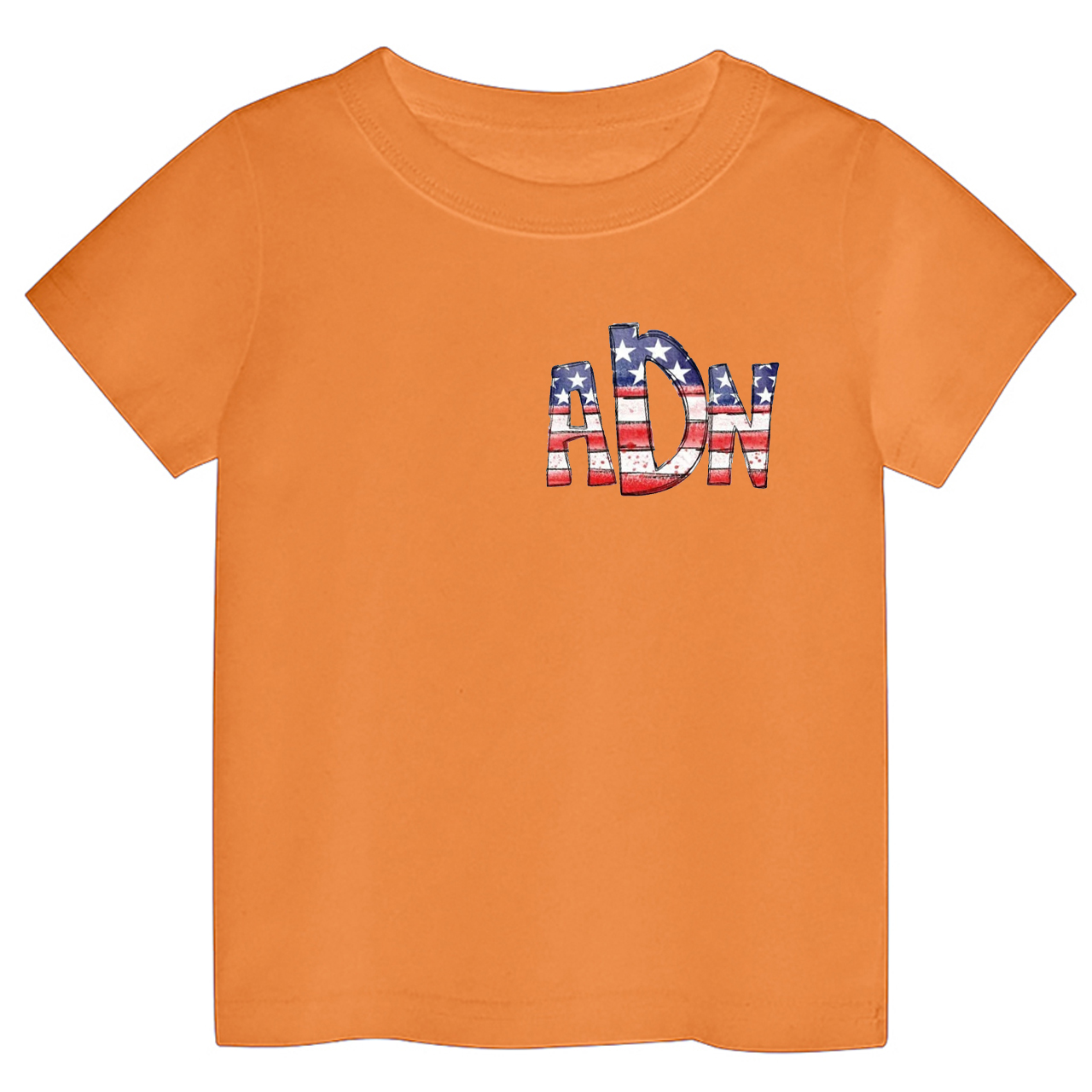 Personalized Fish American Flag Toddler Tees