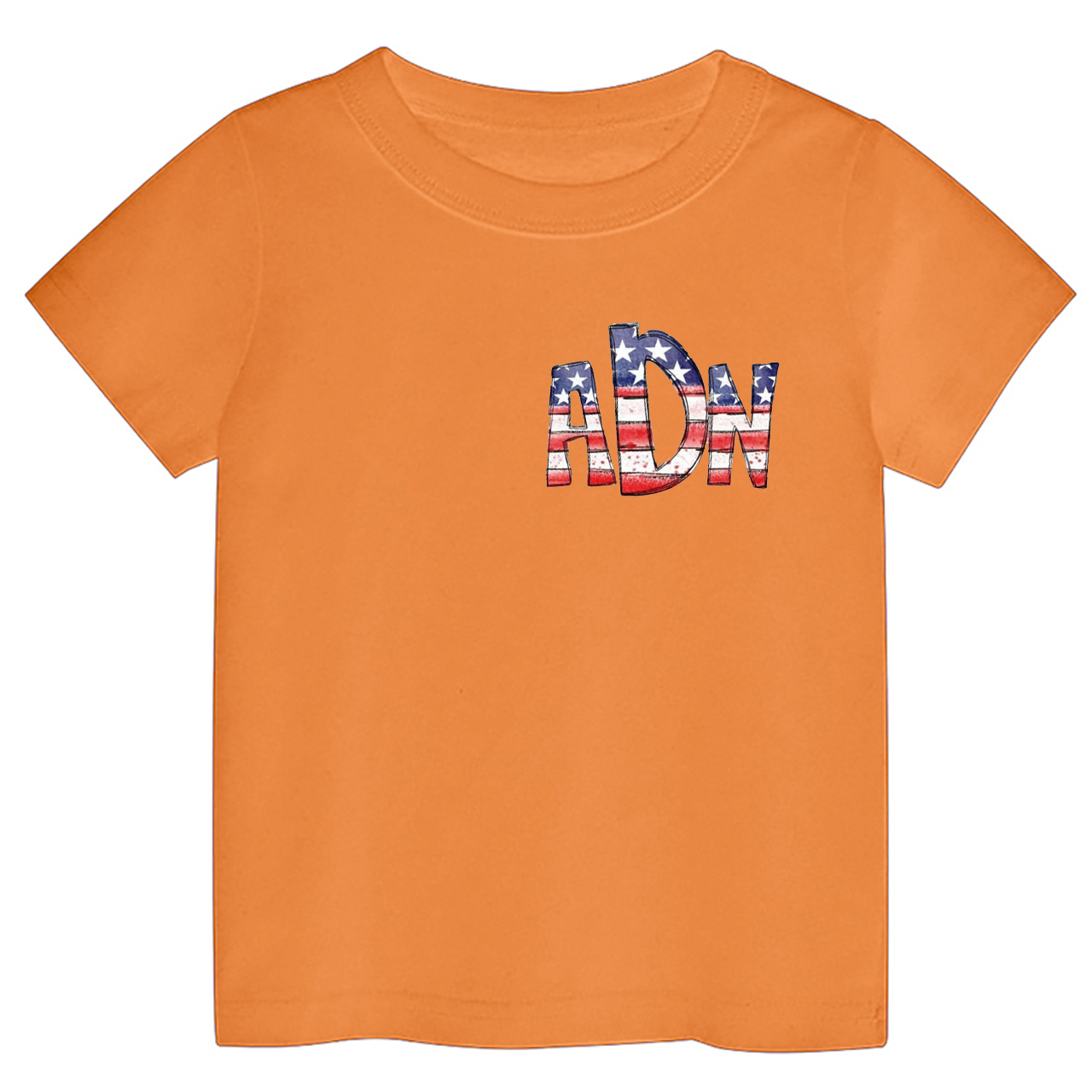Personalized Fish American Flag Toddler Tees