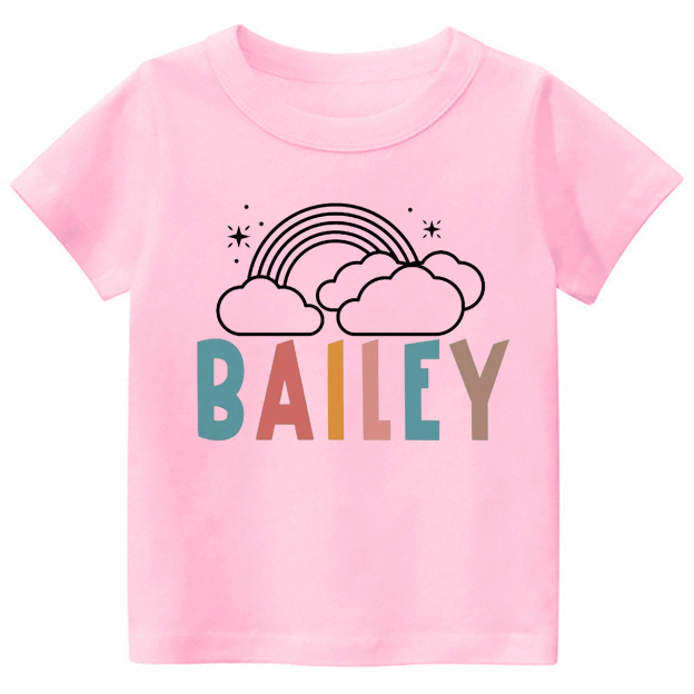 Cloud Rainbow Personalized Toddler Shirts