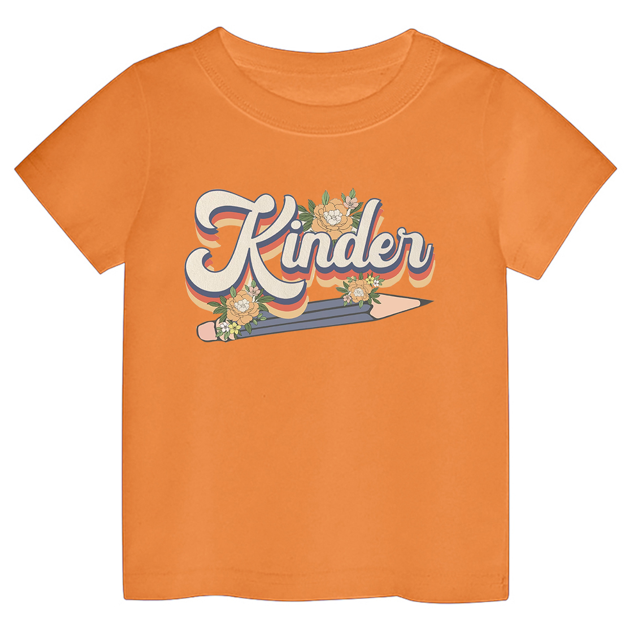 Floral Pencil Name Back To School Toddler Shirts