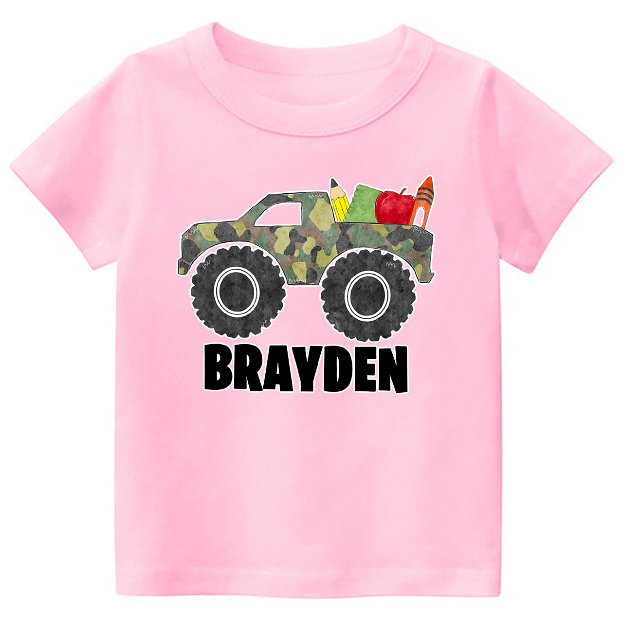 Truck Personalized Back To School Toddler Shirts