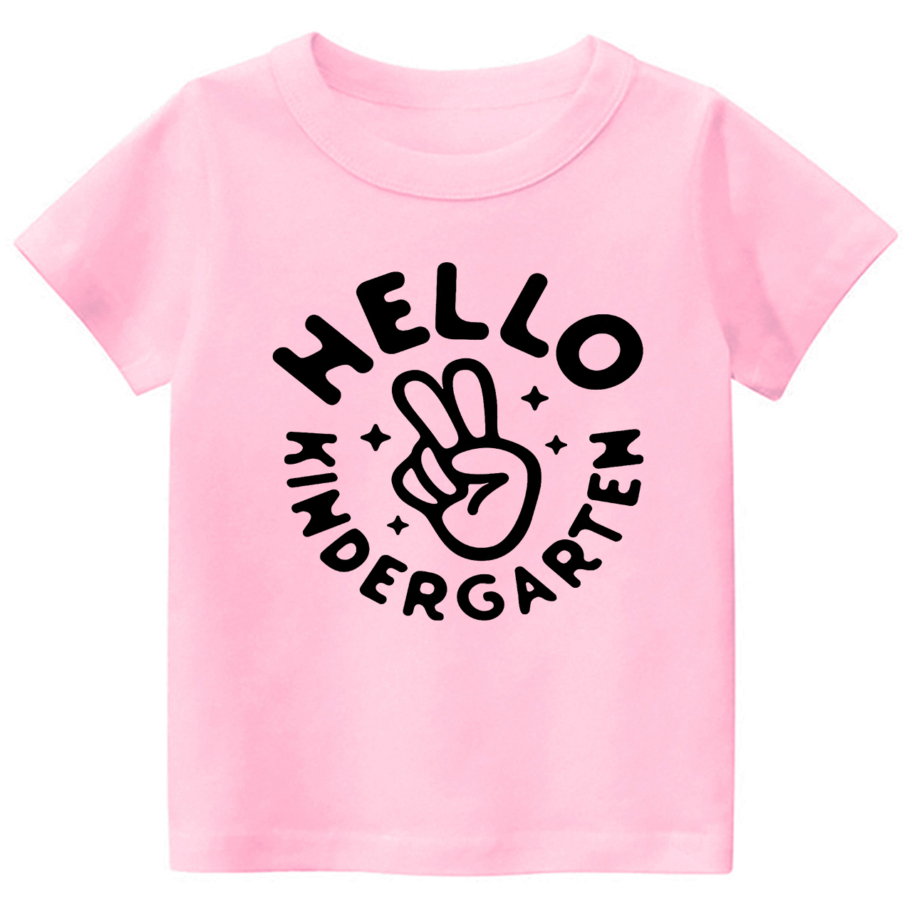 Hello Kindergarten Peace Sign Kids Shirts
