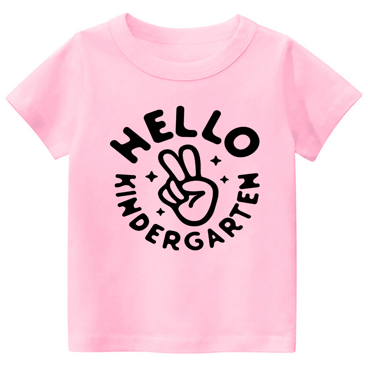 Hello Kindergarten Peace Sign Kids Shirts