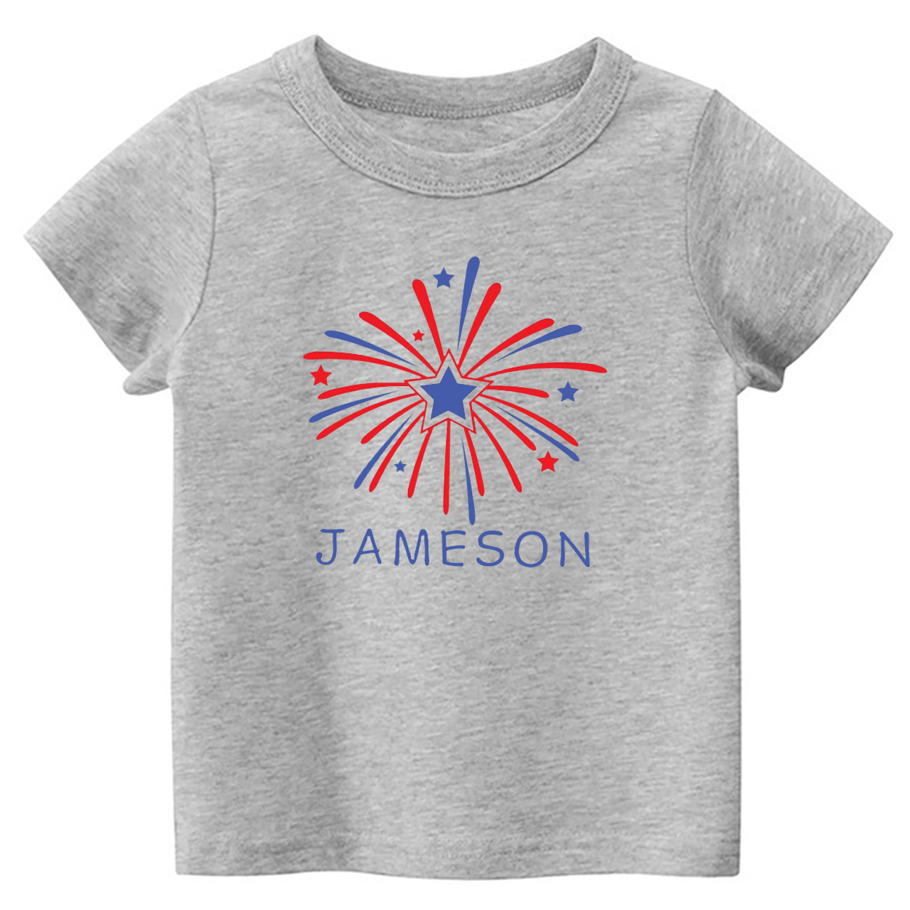 Custom Name Fireworks Toddler Shirt