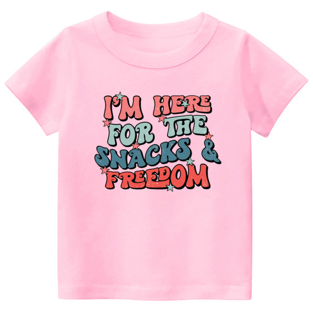 I'm Here For The Snacks & Freedom America Toddler Shirt