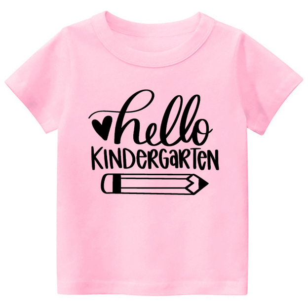 Hello Kindergarten Pencil For Students Retro Shirt