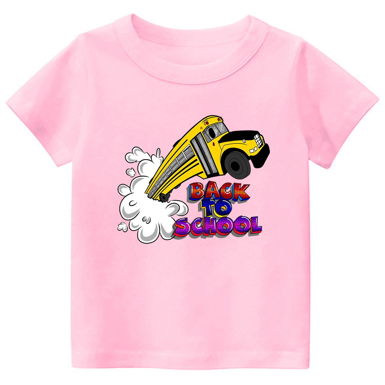 Colorful School Truck Kids Shirts