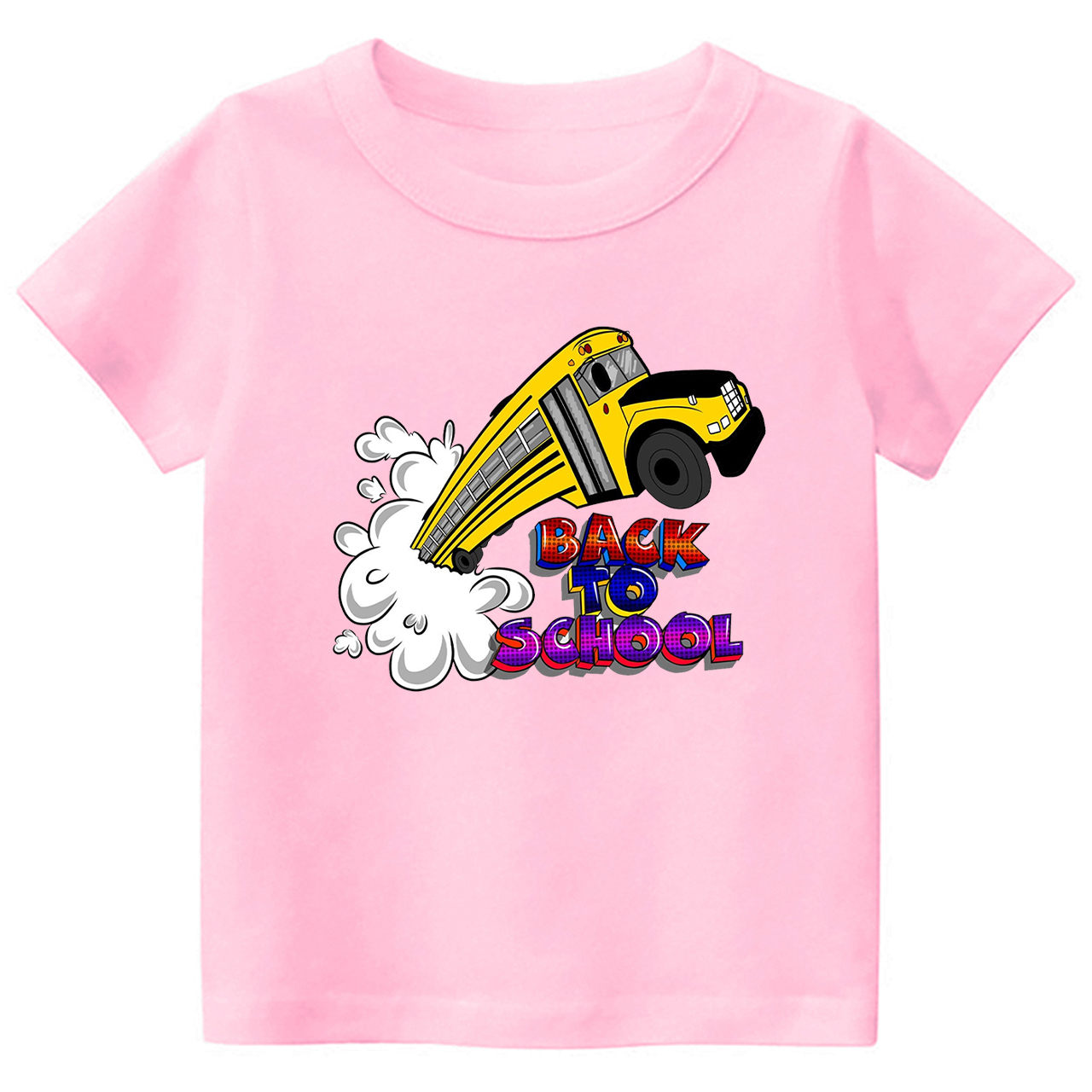 Colorful School Truck Kids Shirts