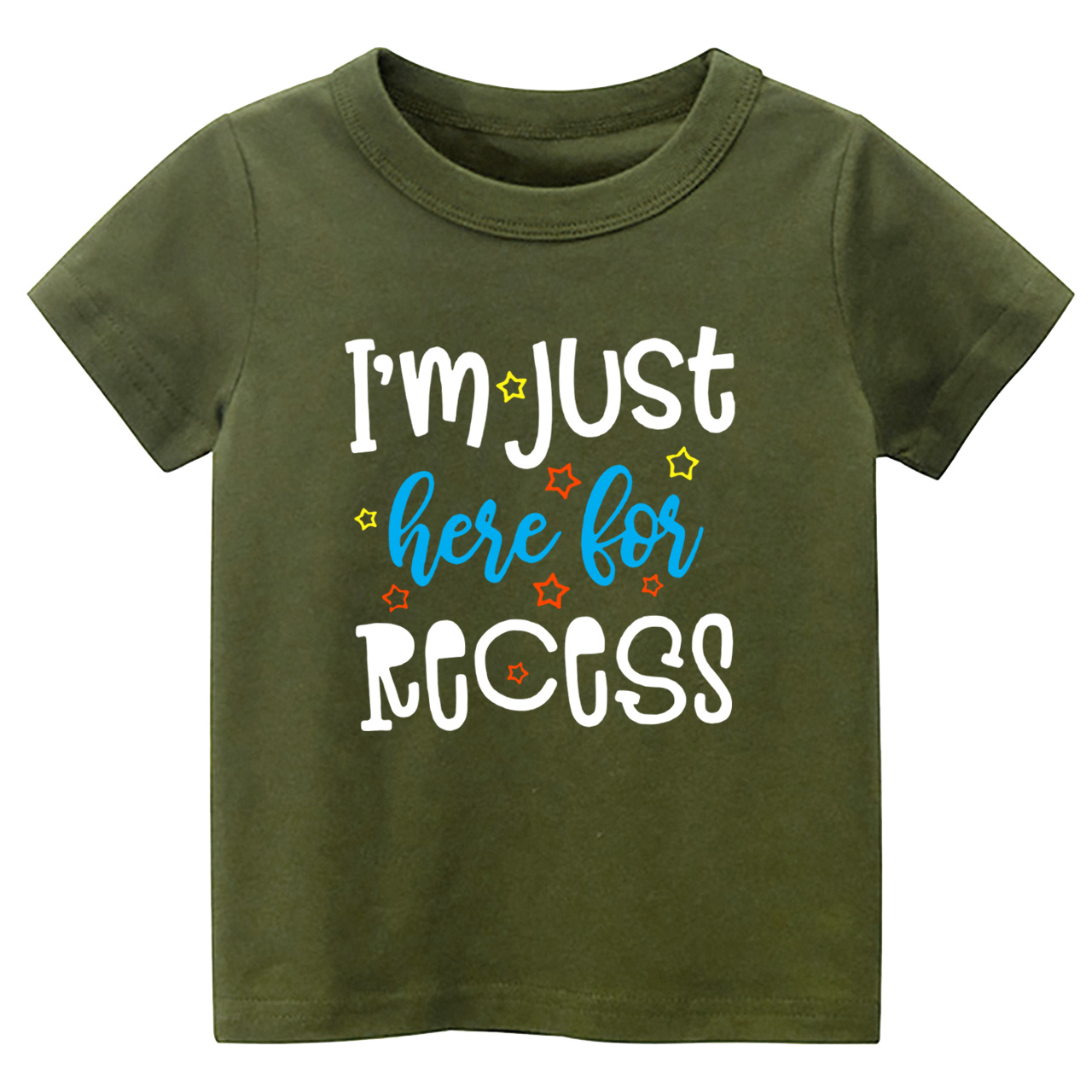 I‘m Just Here For Recess Back To School Kids Tees