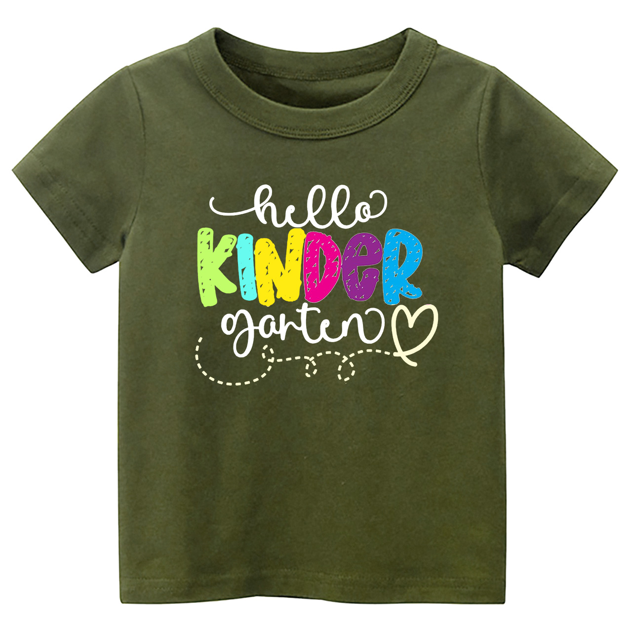 Hello Kindergarten - Hand Lettered School Shirt For Kids