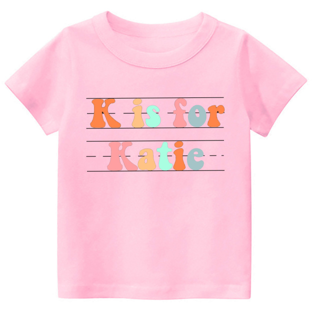  Personalized Alphabet Name Preschool Shirt For Kids