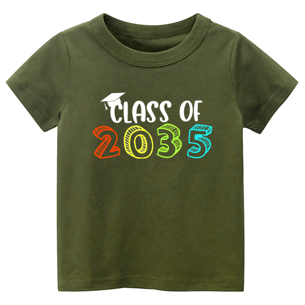 Hand Print-Class Of 2035 Personalized Shirts For School Kids