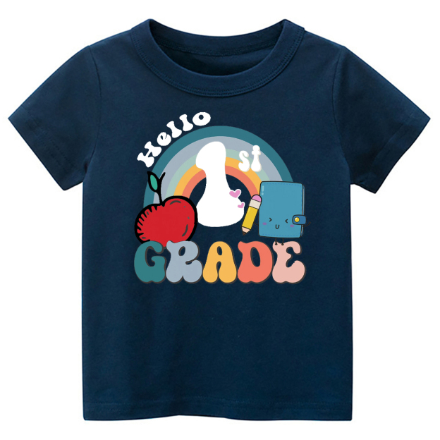 Personalized Hello XX Grade Back To School Kids Shirts