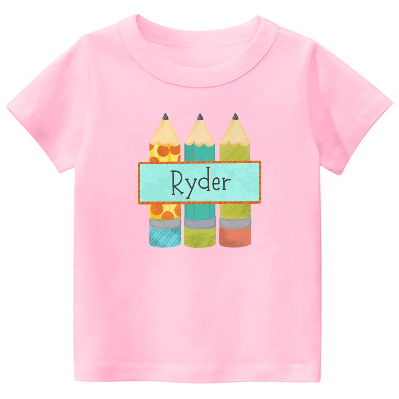 Personalized Three Pencils Back to School Kids Shirts