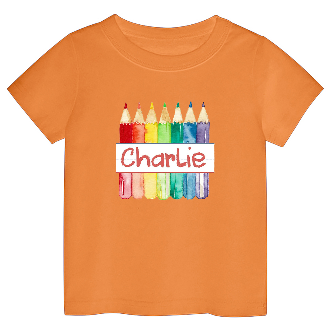 Personalized Crayon Name Back To School Kids T-shirts
