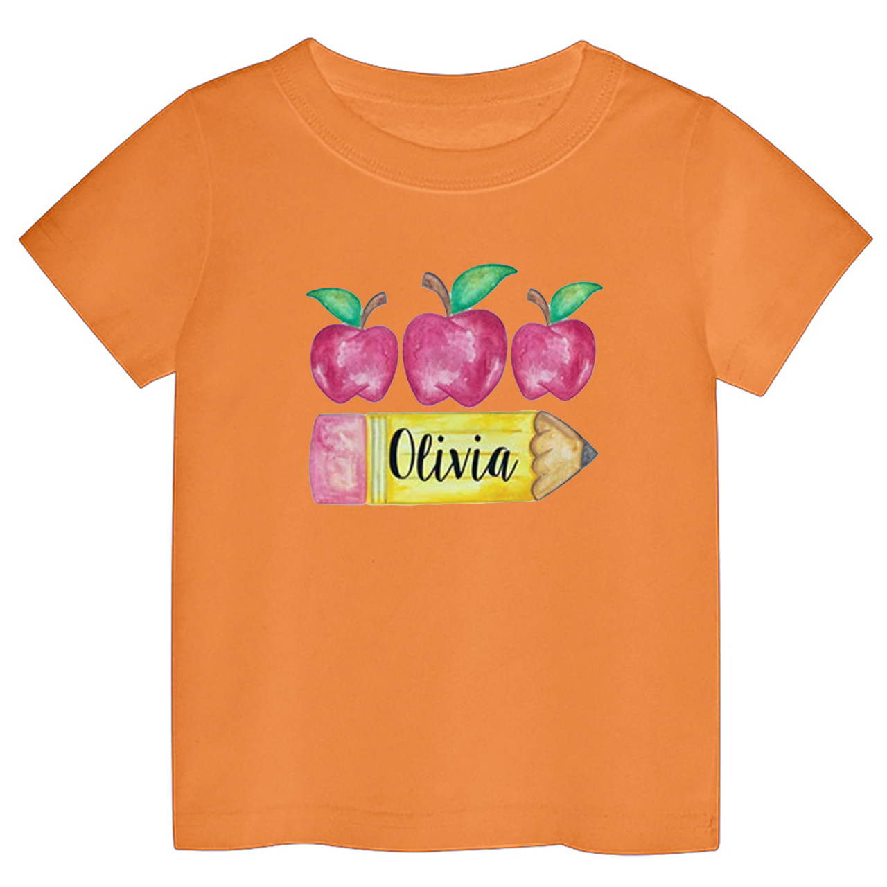 Personalized Back To School Shirt For Kids Apple Design