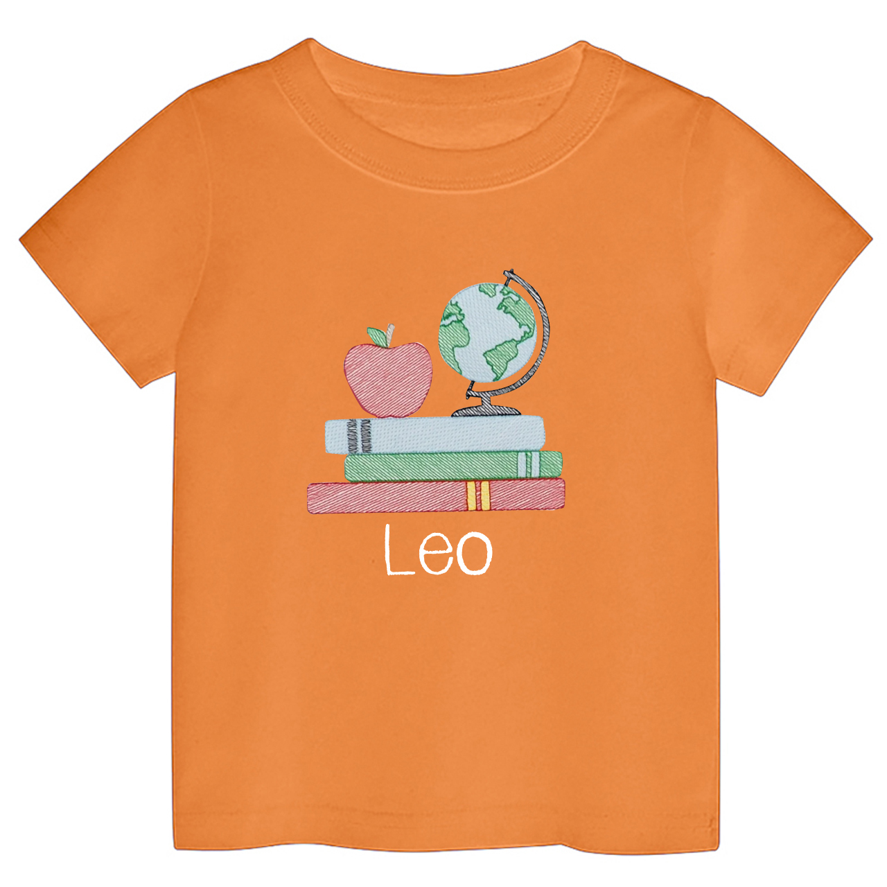 Vintage Globe Book Personalized Back to School T-Shirt