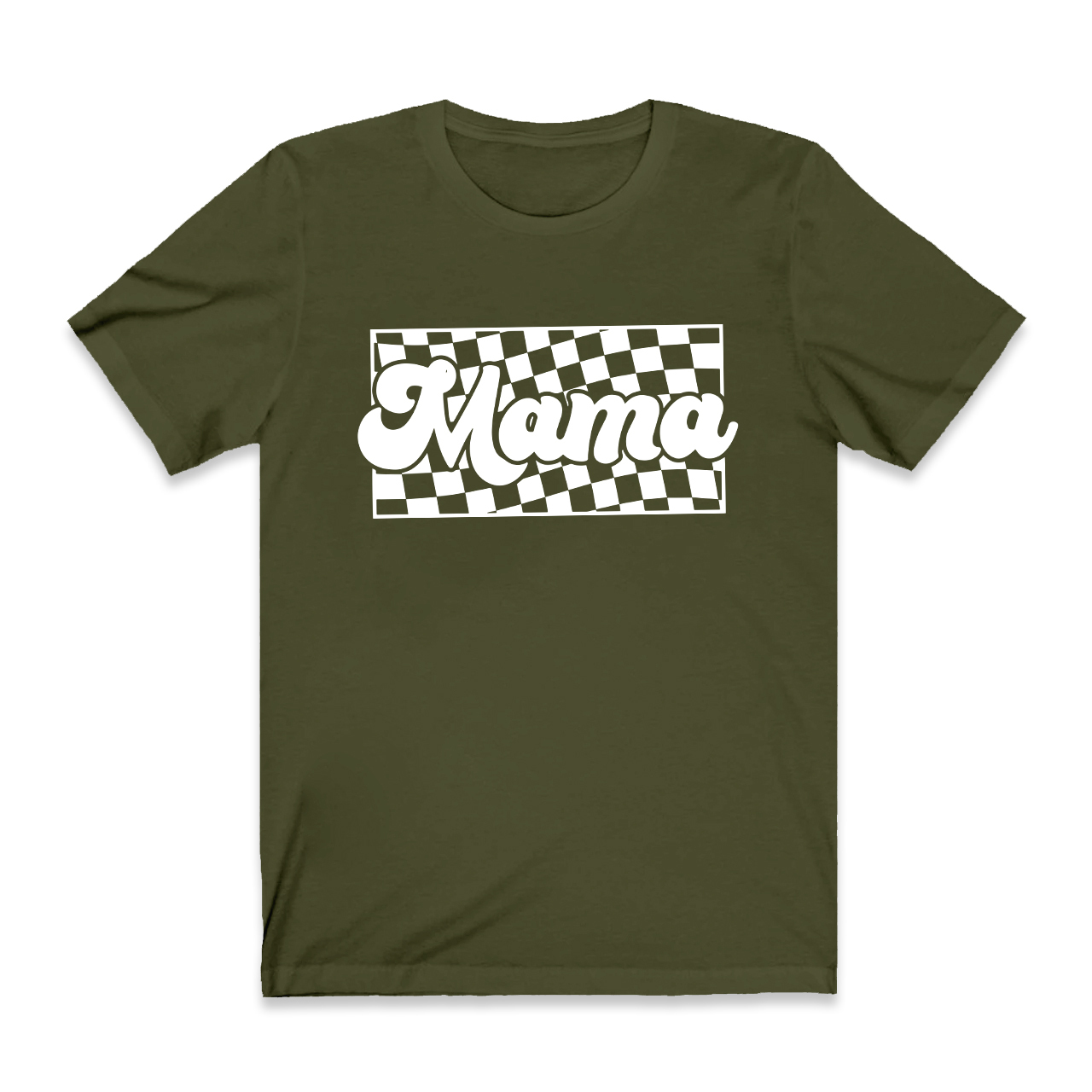 Retro Checkered Mama Shirts