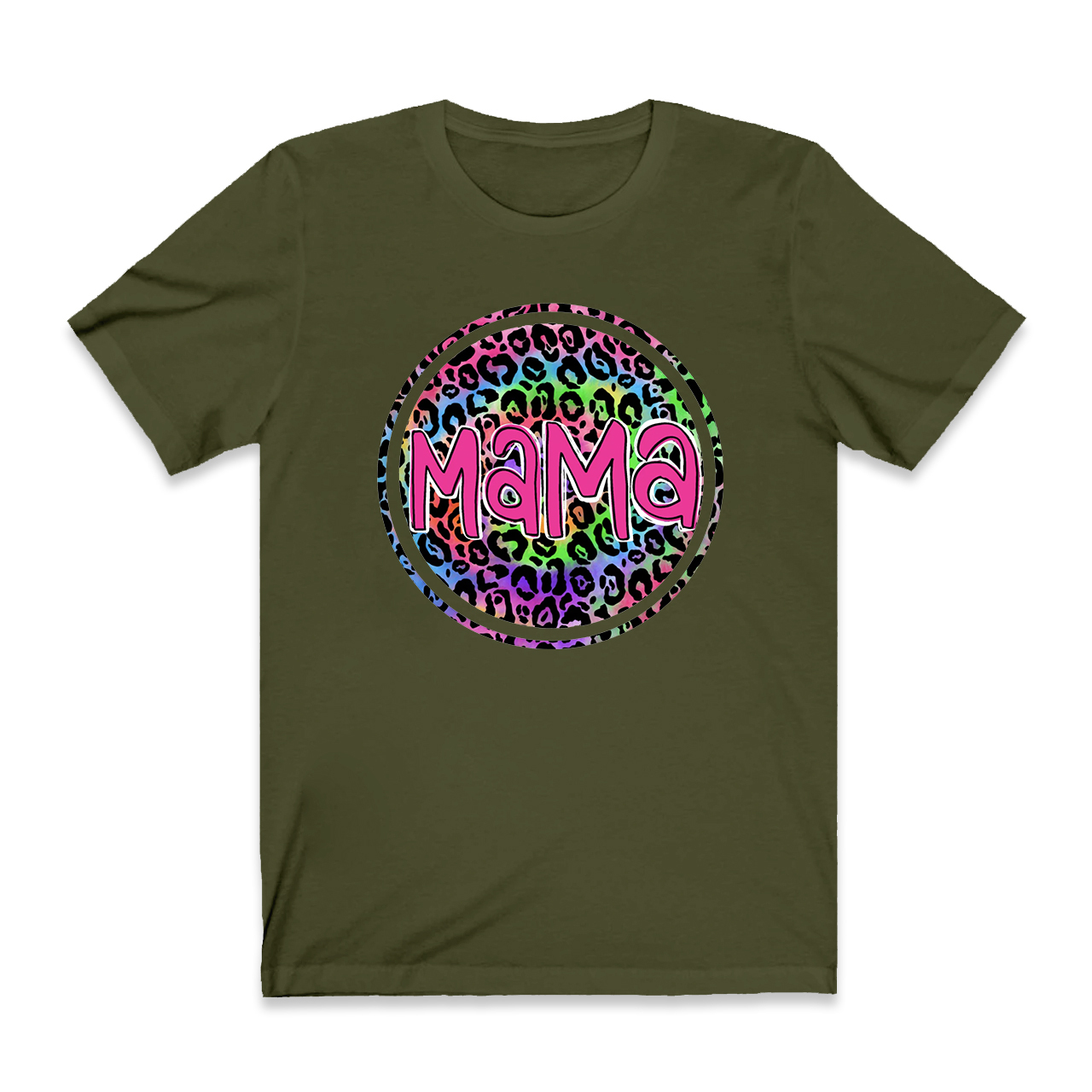 Gift For Mama Leopard Design Retro T-Shirt