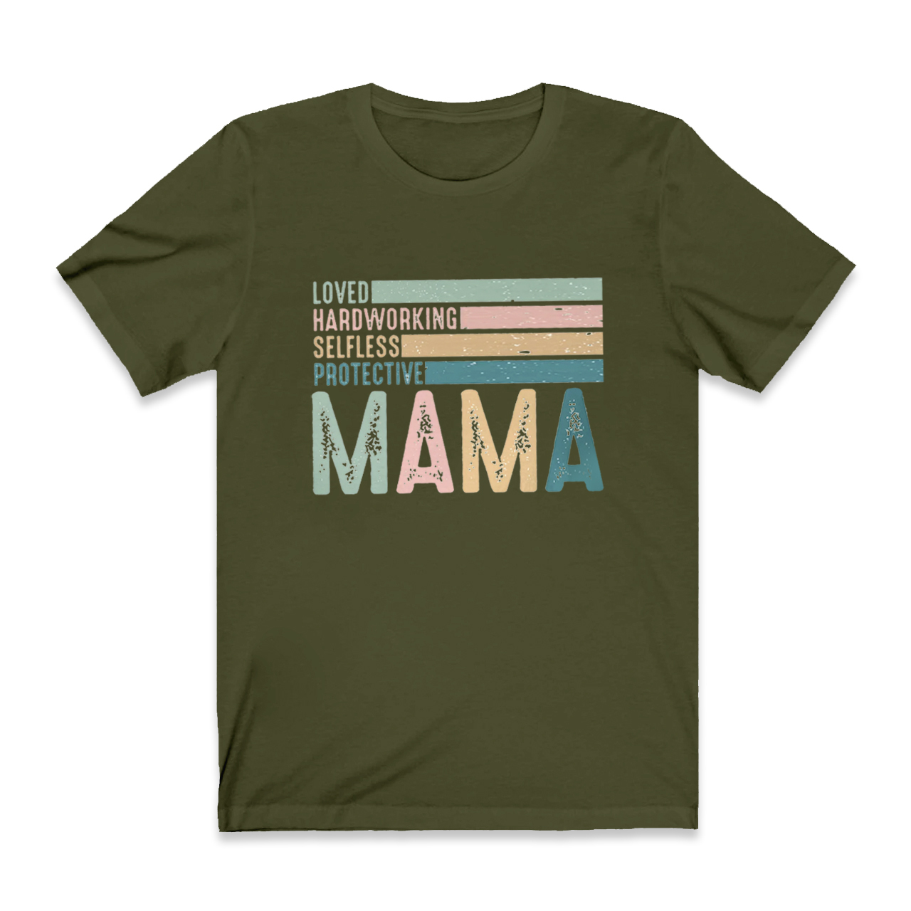 Loved Hardworking Selfless Protective Mama Retro Shirt