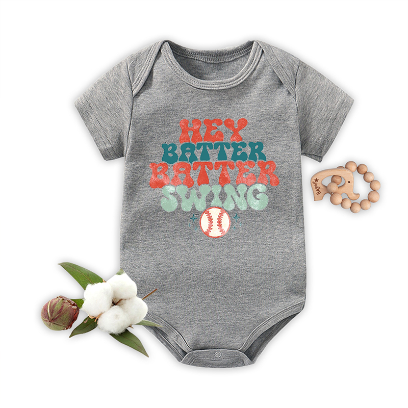 Hey Batter Batter Swing Baseball Bodysuit For Baby