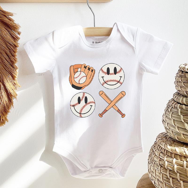 Baseball Vibes Baseball Bat Bodysuit For Baby