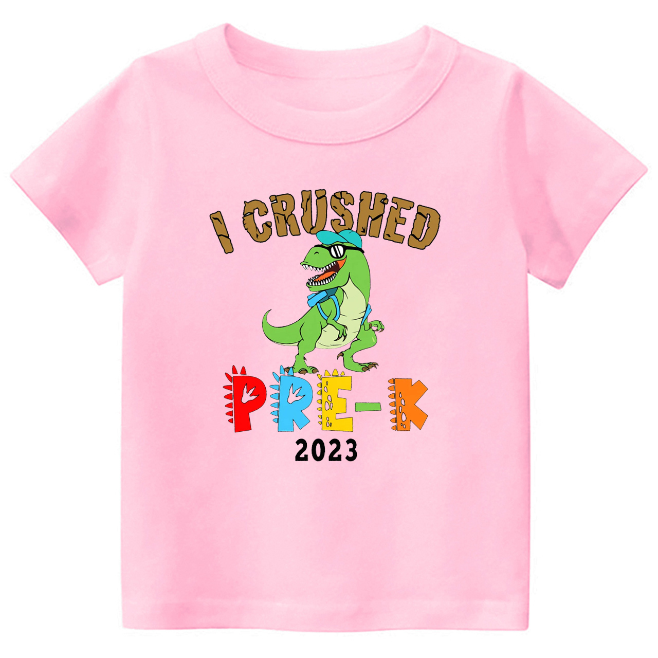 I Crushed Pre-K Dinosaur Shirt For Kids