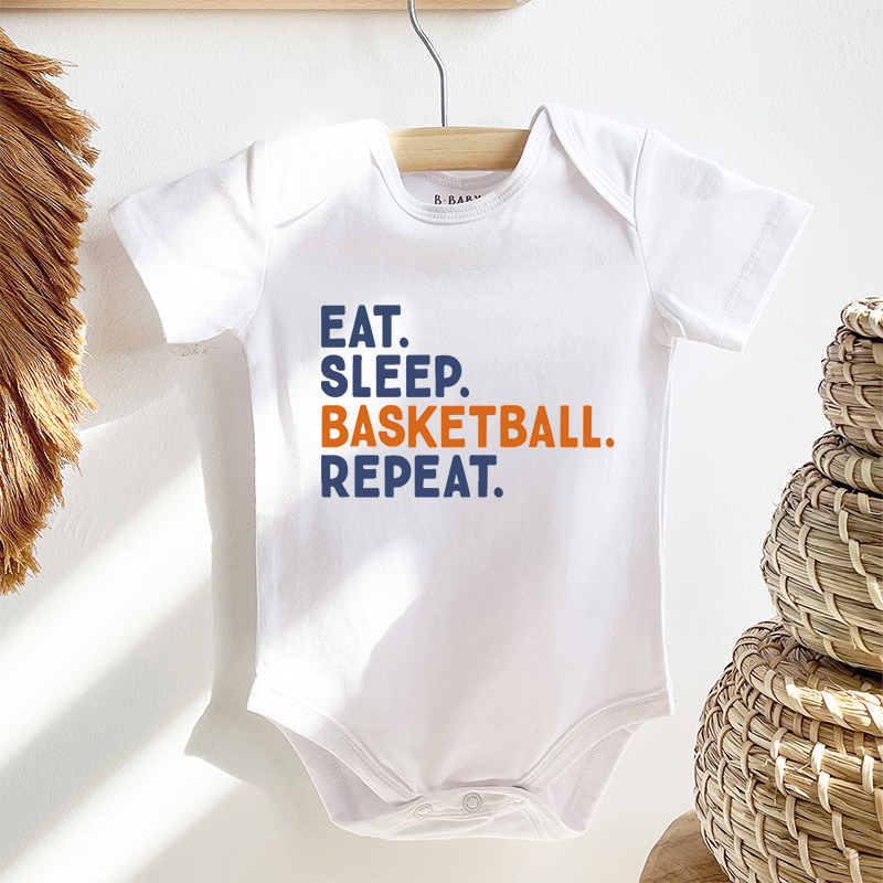 Eat Sleep Basketball Bodysuit For Baby