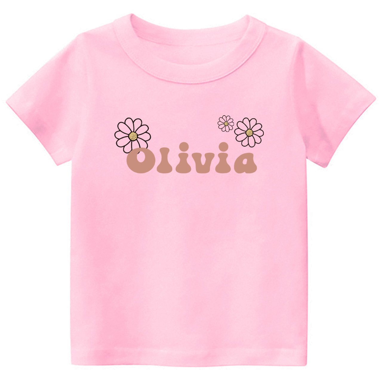 Personalized Girls Daisy Name Toddler Shirt