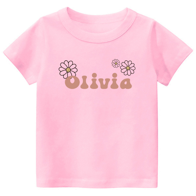 Personalized Girls Daisy Name Toddler Shirt