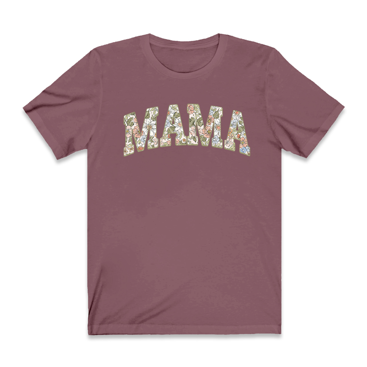 Summer Floral Mama Retro Mom Shirt