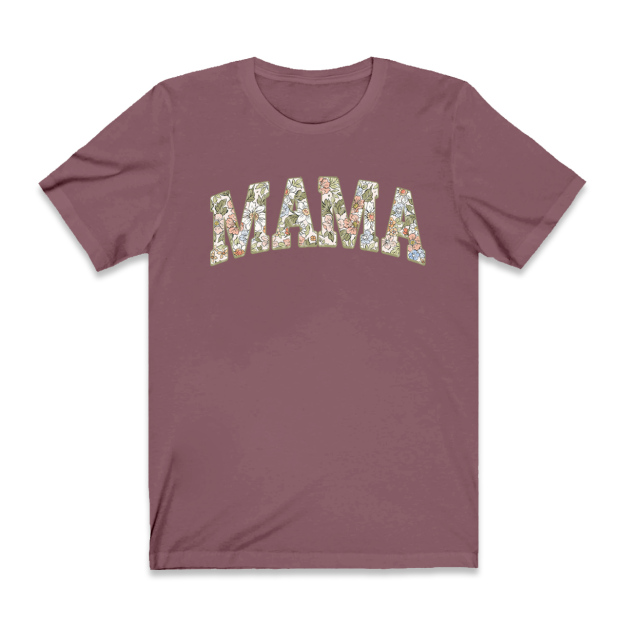 Summer Floral Mama Retro Mom Shirt