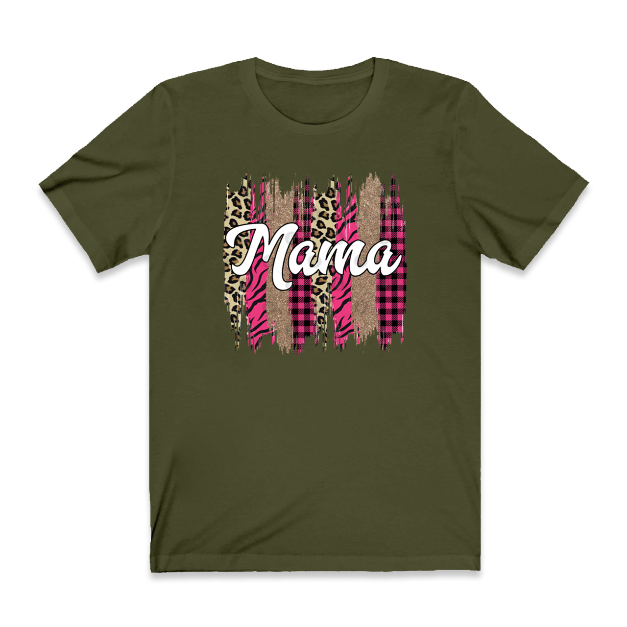 Leopard And Pink Plaid Mom Shirt