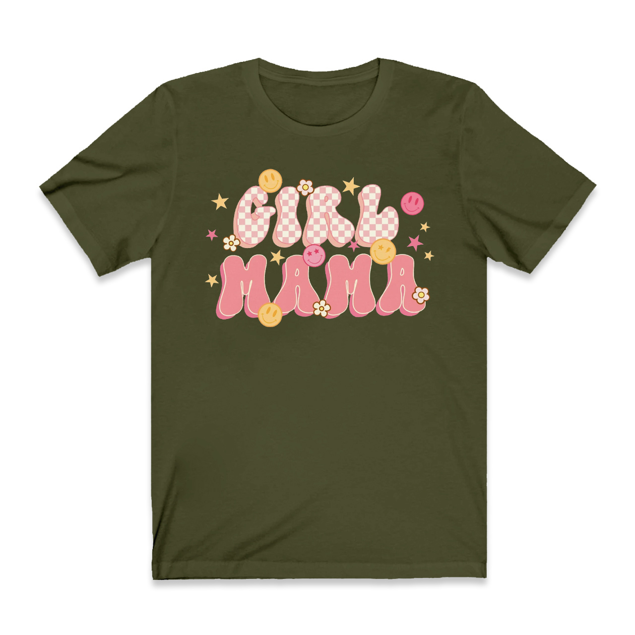Smiley Face Girl Mama Gift T-Shirt