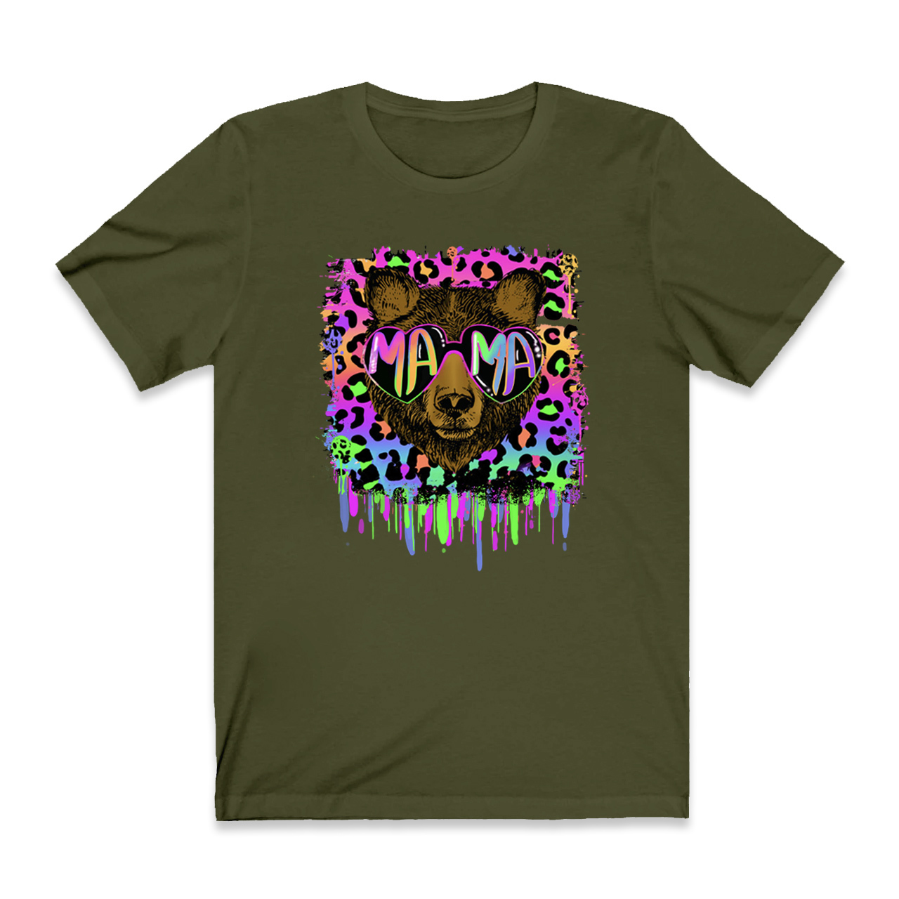 Vibrant Neon Mama Bear Shirt