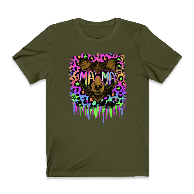 Vibrant Neon Mama Bear Shirt