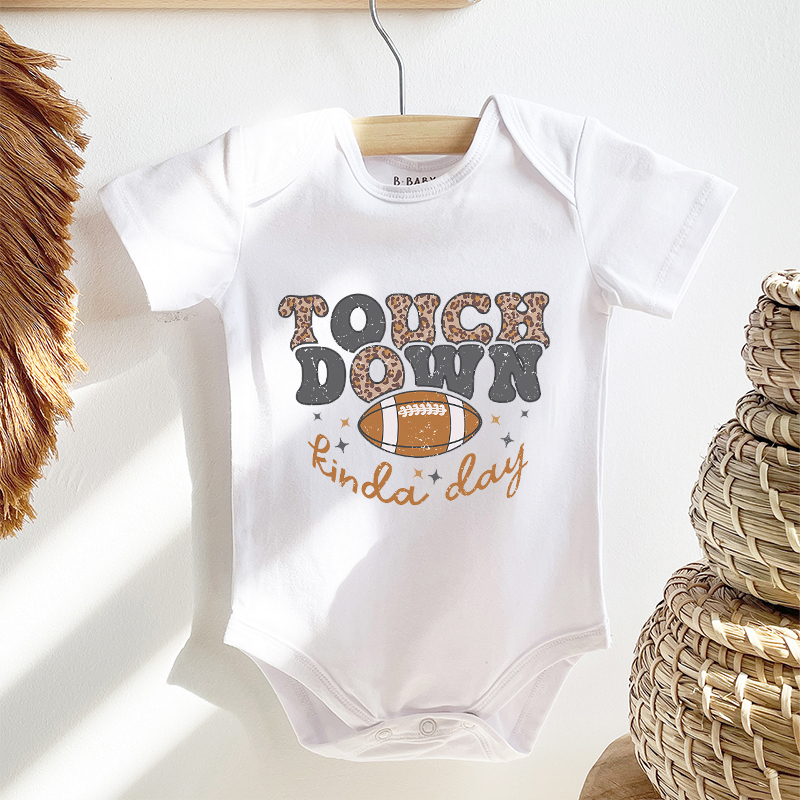 Touch Down Football Kinda Day Bodysuit For Baby