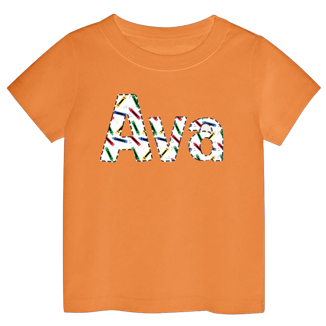 Kids Back to School Tee-Personalized Pencil Name