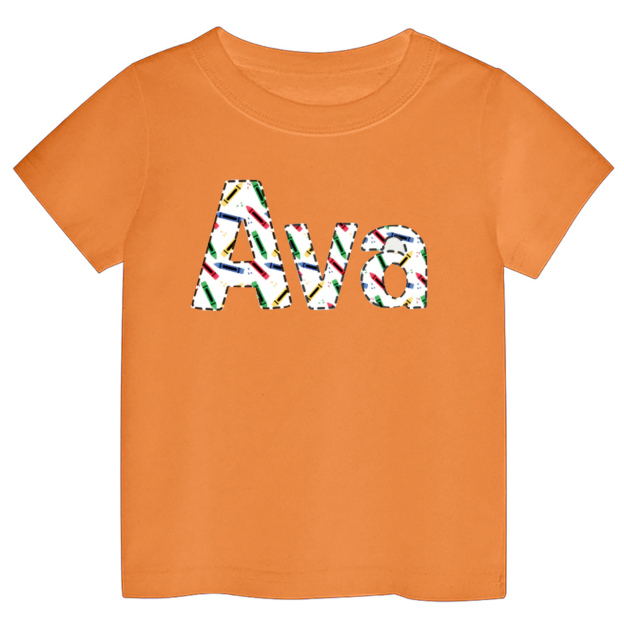 Kids Back to School Tee-Personalized Pencil Name