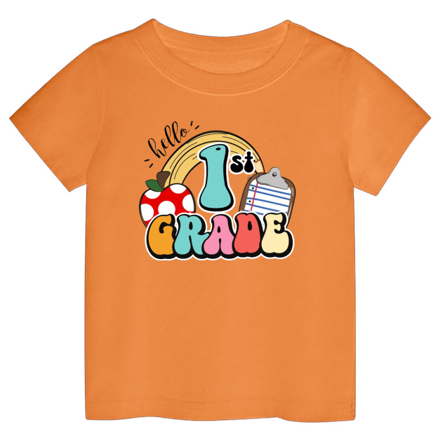 Personalized Grade Hello Kids Back To School T-Shirts