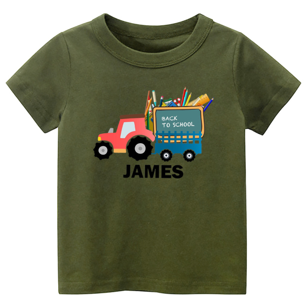 Personalized School Tractor With Kids Name