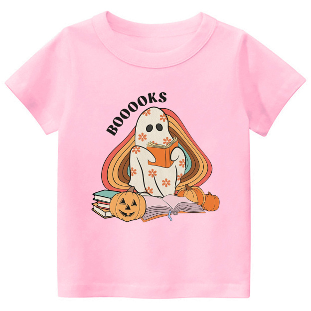 Retro Books Ghost Halloween Toddler Shirt