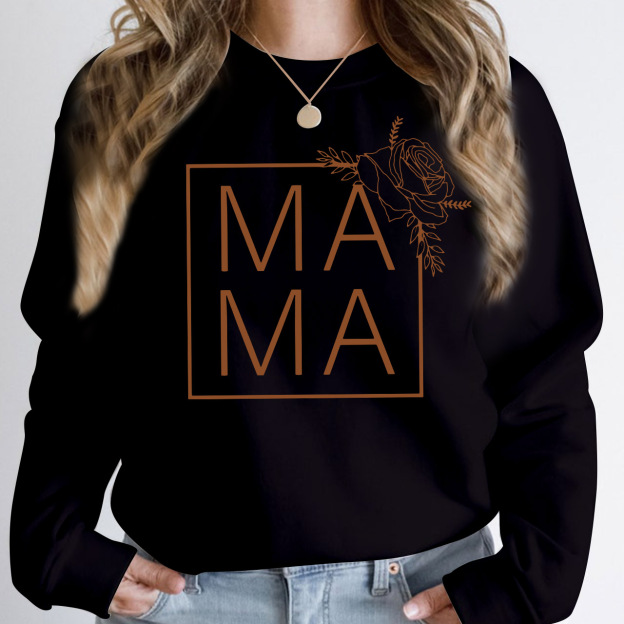 Cute Floral Mama Simple Sweatshirt