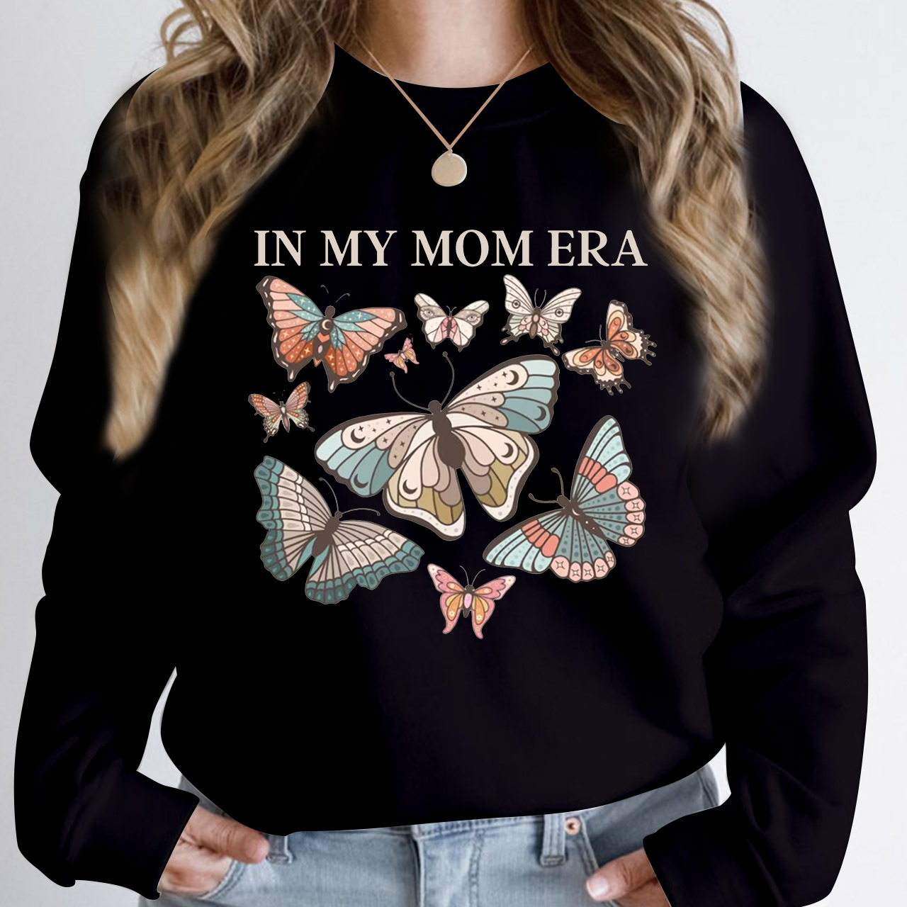 Mom Era Butterfly Sweatshirt