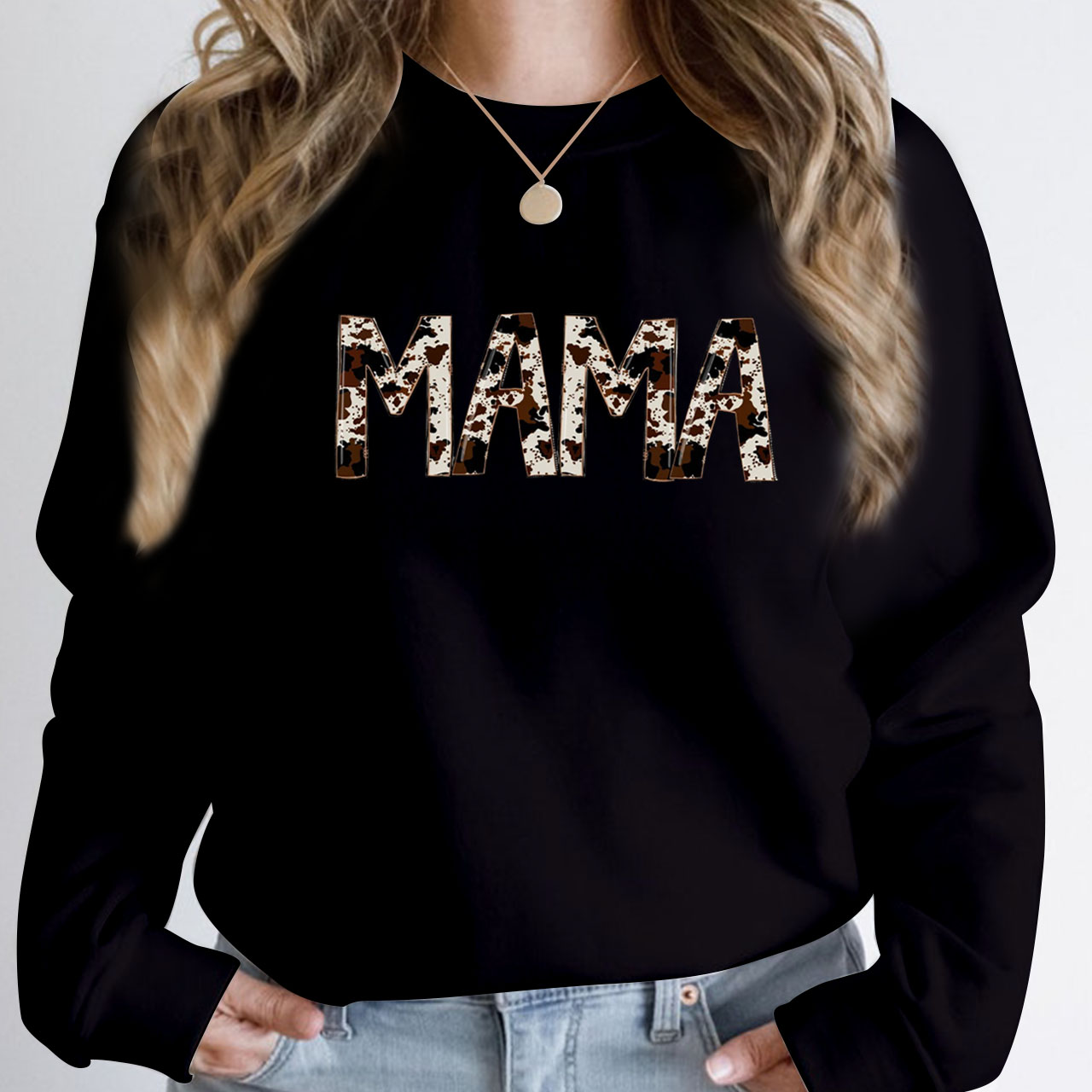 Buffalo Plaid Western Mama Sweatshirt