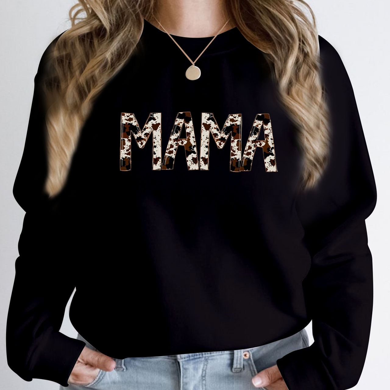 Buffalo Plaid Western Mama Sweatshirt