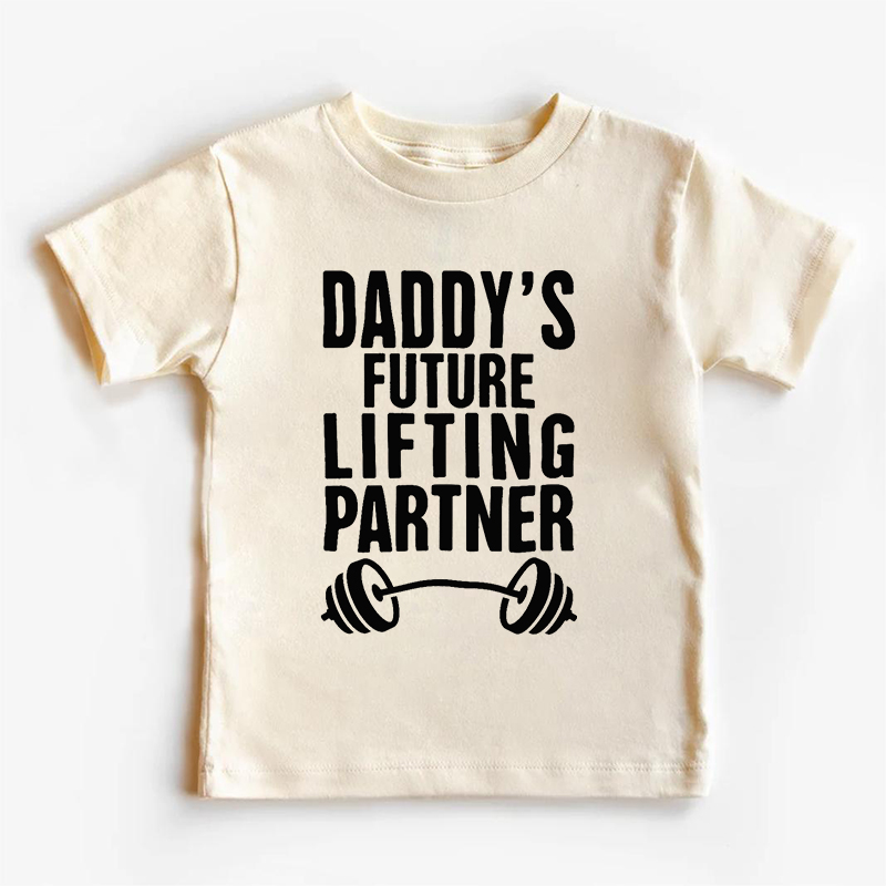 Daddy's Future Lifting Partner Kids Shirt